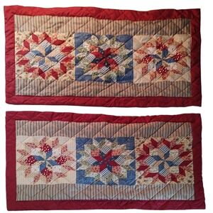 Mainstays‎ Quilted King Pillow Shams Set of Two Star Patchwork Design 40x24"